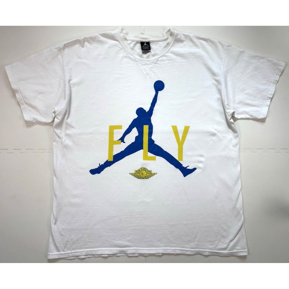 Vtg NIKE Air Jordan Fly T-shirt Mens Basketball Michael Swoosh 90's - Size XL